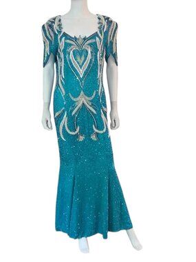 KLASS COLLECTION BEADED GOWN